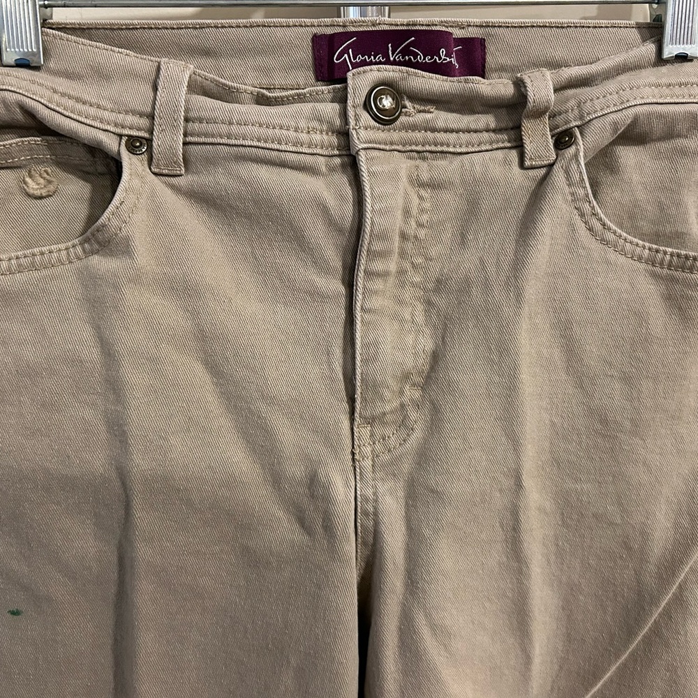 GLORIA VANDERBILT - Tan Twill / Jeans Size 6 Medium - Soft Feel